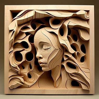 3D мадэль Эллен Барбара Сегнер, американская художница. (STL)